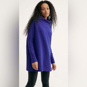Free People Ottoman Tunic Sweater in Blue Size XS
